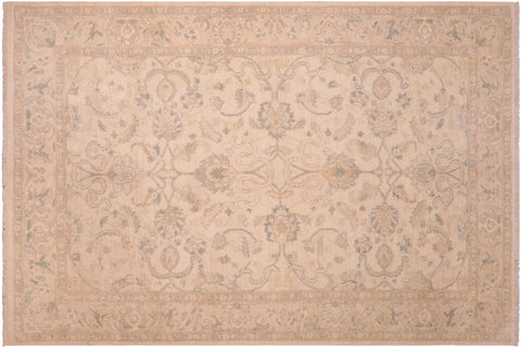 handmade Traditional Kafkaz Beige Gray Hand Knotted RECTANGLE 100% WOOL area rug 6x9