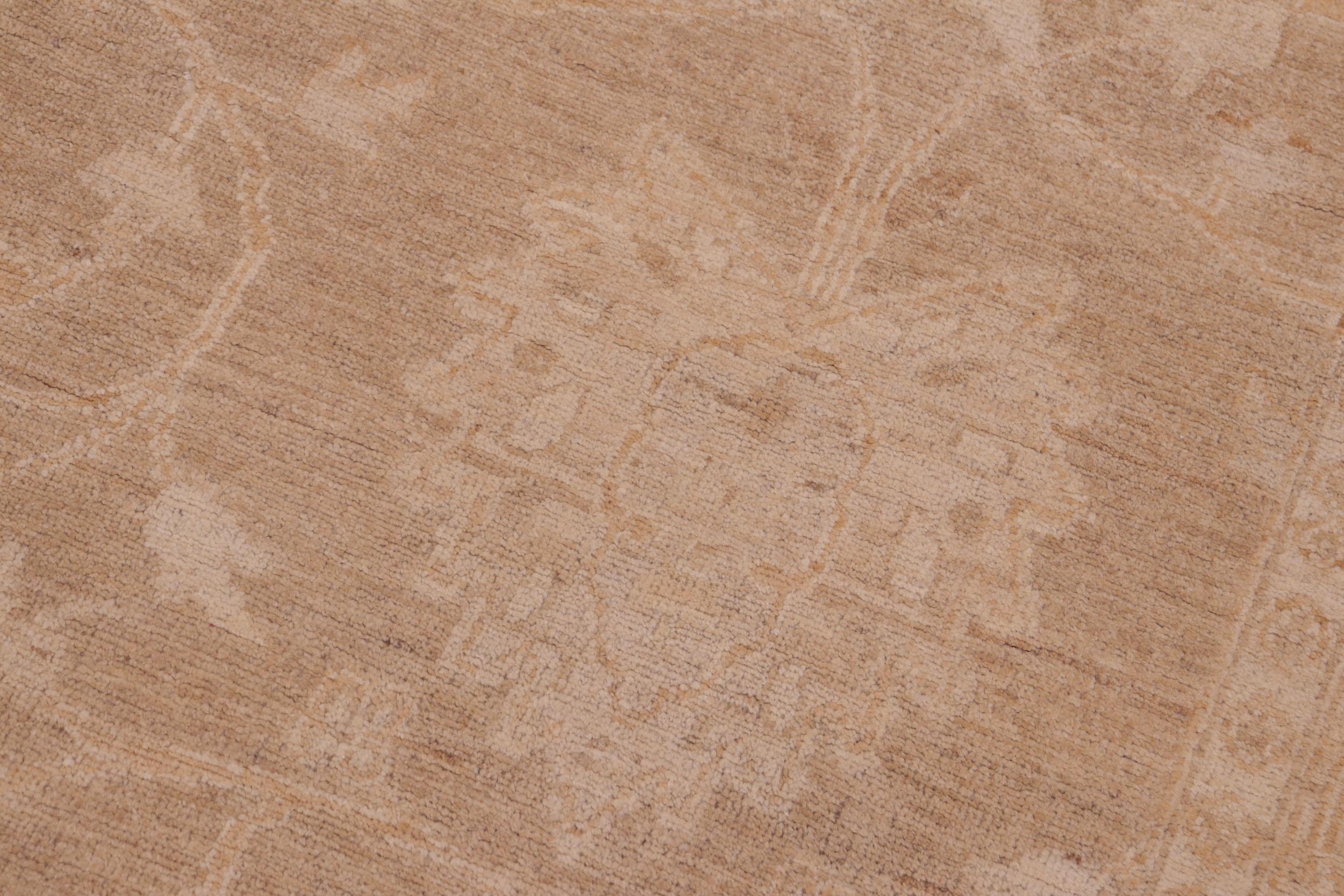 handmade Traditional Kafkaz Brown Tan Hand Knotted RECTANGLE 100% WOOL area rug 6x9