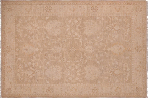 handmade Traditional Kafkaz Brown Tan Hand Knotted RECTANGLE 100% WOOL area rug 6x9