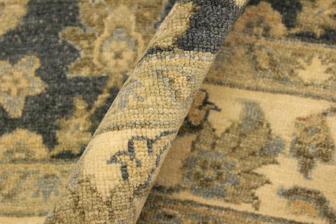 handmade Transitional Kafkaz Charcoal Blue Hand Knotted RECTANGLE 100% WOOL area rug 4X6