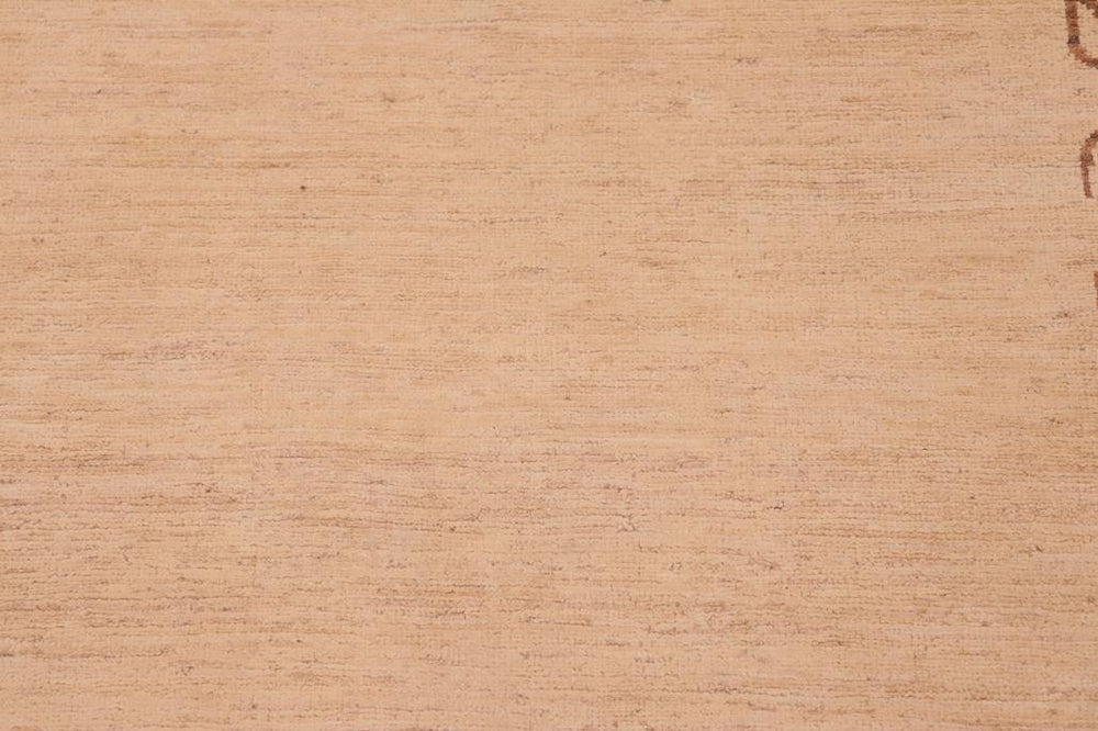 handmade Modern Kafkaz Tan Brown Hand Knotted RECTANGLE 100% WOOL area rug 6 x 9