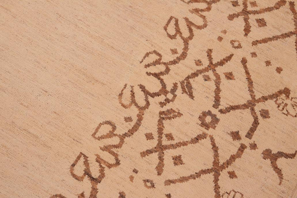 handmade Modern Kafkaz Tan Brown Hand Knotted RECTANGLE 100% WOOL area rug 6 x 9