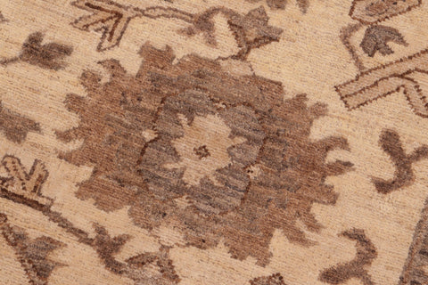 handmade Geometric Kafkaz Beige Tan Hand Knotted RECTANGLE 100% WOOL area rug 6' x 9'
