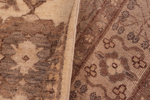 handmade Geometric Kafkaz Beige Tan Hand Knotted RECTANGLE 100% WOOL area rug 6' x 9'