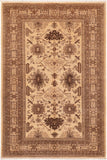 handmade Traditional Kafkaz Beige Tan Hand Knotted RECTANGLE 100% WOOL area rug 6 x 9