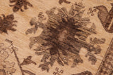 handmade Traditional Kafkaz Beige Tan Hand Knotted RECTANGLE 100% WOOL area rug 6 x 9