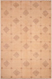handmade Transitional Kafkaz Beige Tan Hand Knotted RECTANGLE 100% WOOL area rug 6 x 9