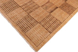 handmade Modern Gabbeh Beige Tan Hand Knotted RECTANGLE 100% WOOL area rug 6  x 9 