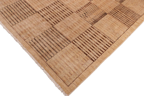handmade Modern Gabbeh Beige Tan Hand Knotted RECTANGLE 100% WOOL area rug 6' x 9'