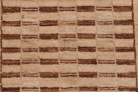 handmade Modern Gabbeh Beige Tan Hand Knotted RECTANGLE 100% WOOL area rug 6' x 9'