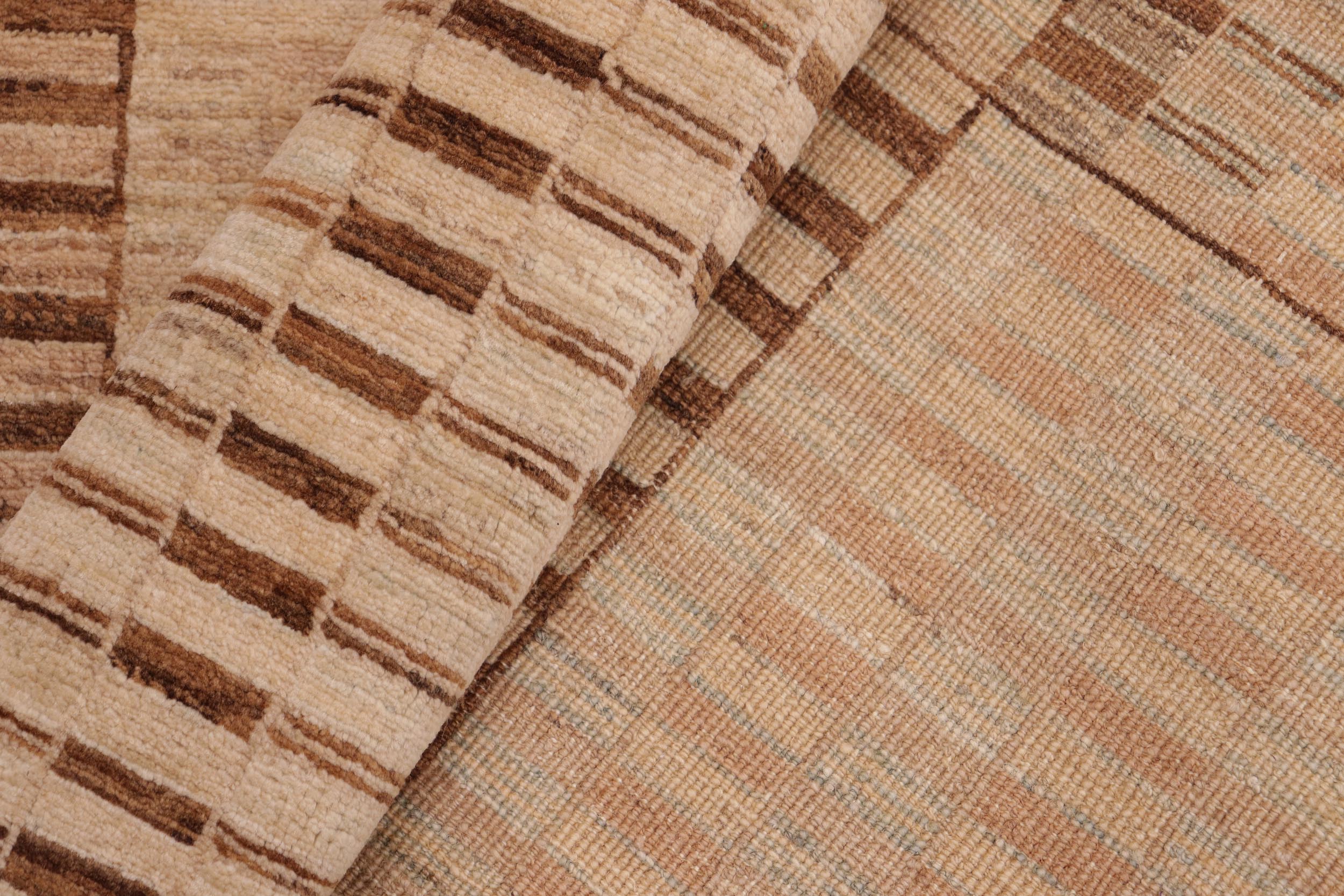 handmade Modern Gabbeh Beige Tan Hand Knotted RECTANGLE 100% WOOL area rug 6' x 9'