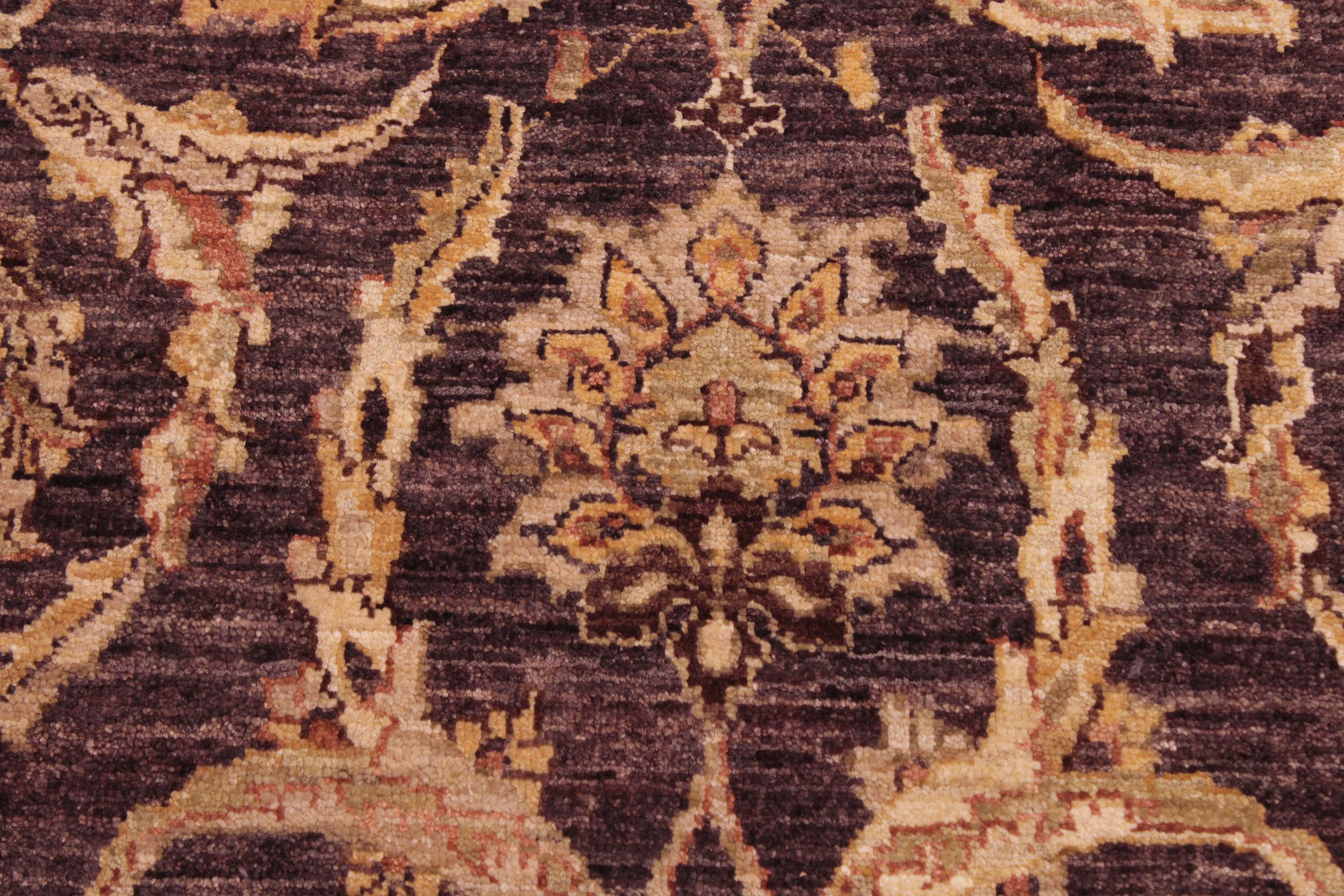 handmade Traditional Kafkaz Brown Ivory Hand Knotted RECTANGLE 100% WOOL area rug 6x9