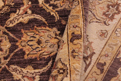 handmade Traditional Kafkaz Brown Ivory Hand Knotted RECTANGLE 100% WOOL area rug 6X9