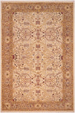 handmade Traditional Kafkaz Ivory Gold Hand Knotted RECTANGLE 100% WOOL area rug 6 x 9