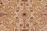 handmade Traditional Kafkaz Ivory Gold Hand Knotted RECTANGLE 100% WOOL area rug 6 x 9