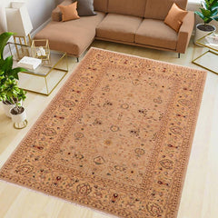 handmade Traditional Kafkaz Gray Gold Hand Knotted RECTANGLE 100% WOOL area rug 6X9