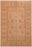 handmade Traditional Kafkaz Gray Gold Hand Knotted RECTANGLE 100% WOOL area rug 6 x 9
