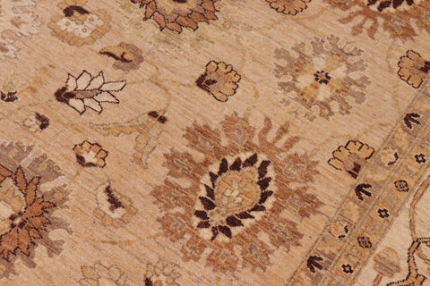 handmade Traditional Kafkaz Tan Beige Hand Knotted RECTANGLE 100% WOOL area rug 8x10