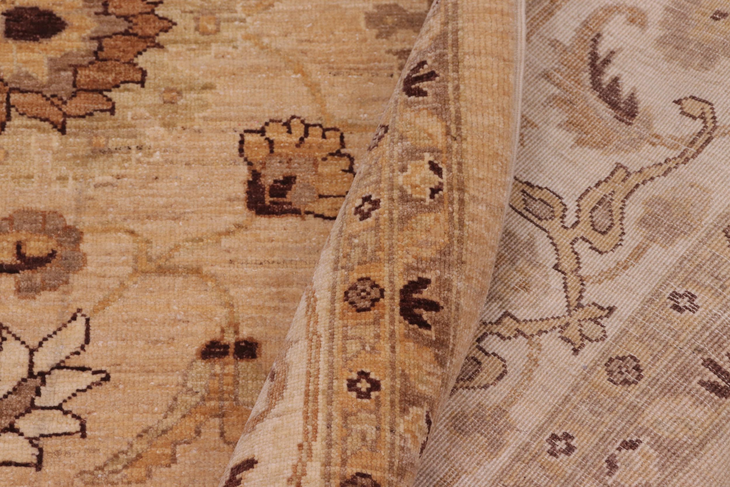 handmade Traditional Kafkaz Tan Beige Hand Knotted RECTANGLE 100% WOOL area rug 8x10