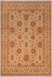 handmade Traditional Kafkaz Tan Beige Hand Knotted RECTANGLE 100% WOOL area rug 8 x 10