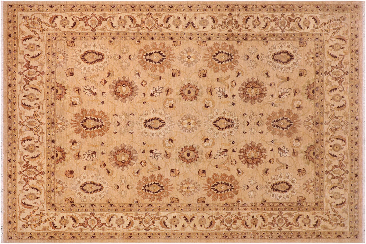 handmade Traditional Kafkaz Tan Beige Hand Knotted RECTANGLE 100% WOOL area rug 8x10