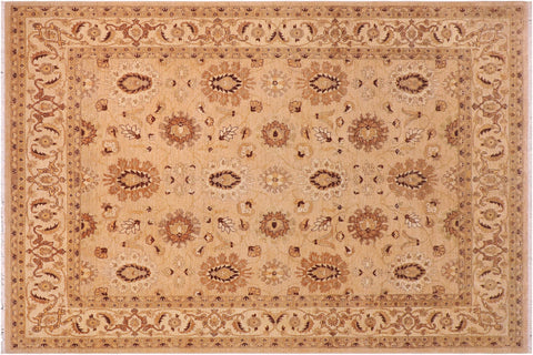 handmade Traditional Kafkaz Tan Beige Hand Knotted RECTANGLE 100% WOOL area rug 8x10