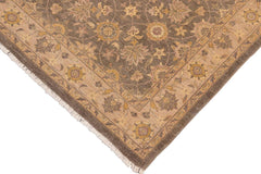 handmade Transitional Kafkaz Gray Lt. Brown Hand Knotted RECTANGLE 100% WOOL area rug 8X10