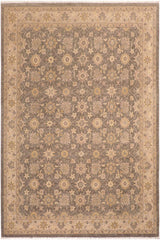 handmade Transitional Kafkaz Gray Lt. Brown Hand Knotted RECTANGLE 100% WOOL area rug 8X10