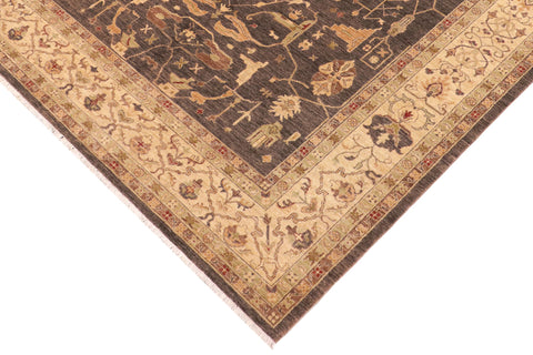 handmade Traditional Kafkaz Brown Beige Hand Knotted RECTANGLE 100% WOOL area rug 8x10
