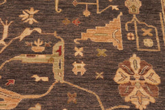 handmade Traditional Kafkaz Brown Beige Hand Knotted RECTANGLE 100% WOOL area rug 8X10