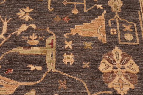 handmade Traditional Kafkaz Brown Beige Hand Knotted RECTANGLE 100% WOOL area rug 8x10