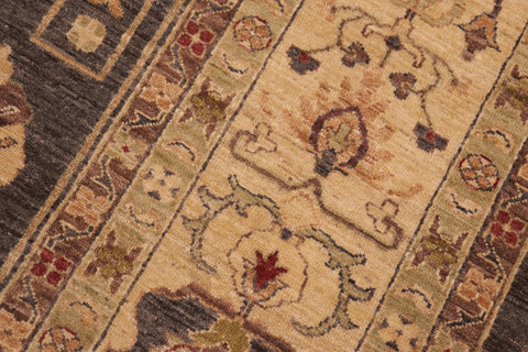 handmade Traditional Kafkaz Brown Beige Hand Knotted RECTANGLE 100% WOOL area rug 8x10