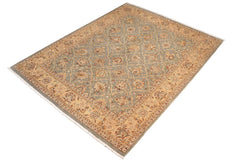 handmade Transitional Kafkaz Lt. Green Beige Hand Knotted RECTANGLE 100% WOOL area rug 8X10