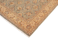 handmade Transitional Kafkaz Lt. Green Beige Hand Knotted RECTANGLE 100% WOOL area rug 8X10