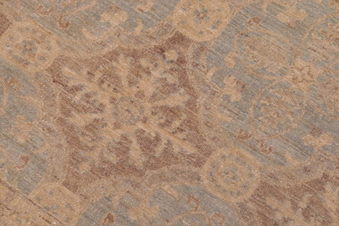 handmade Transitional Kafkaz Lt. Blue Brown Hand Knotted RECTANGLE 100% WOOL area rug 6' x 9'