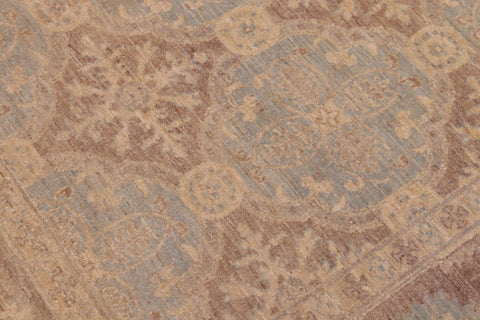 handmade Transitional Kafkaz Lt. Blue Brown Hand Knotted RECTANGLE 100% WOOL area rug 6' x 9'