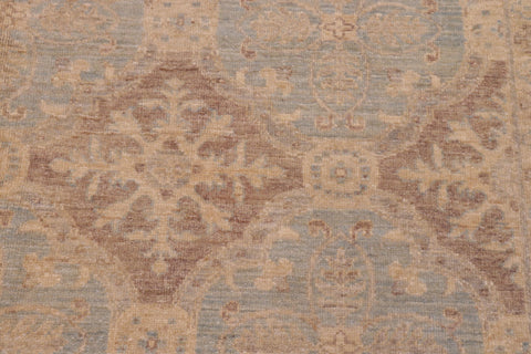 handmade Transitional Kafkaz Lt. Blue Brown Hand Knotted RECTANGLE 100% WOOL area rug 6' x 9'