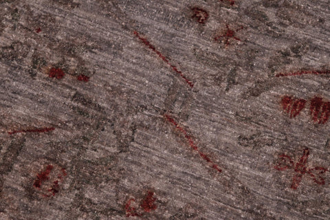 handmade Over Dyed Over Dyed Gray Red Hand Knotted RECTANGLE 100% WOOL area rug 6' x 9'