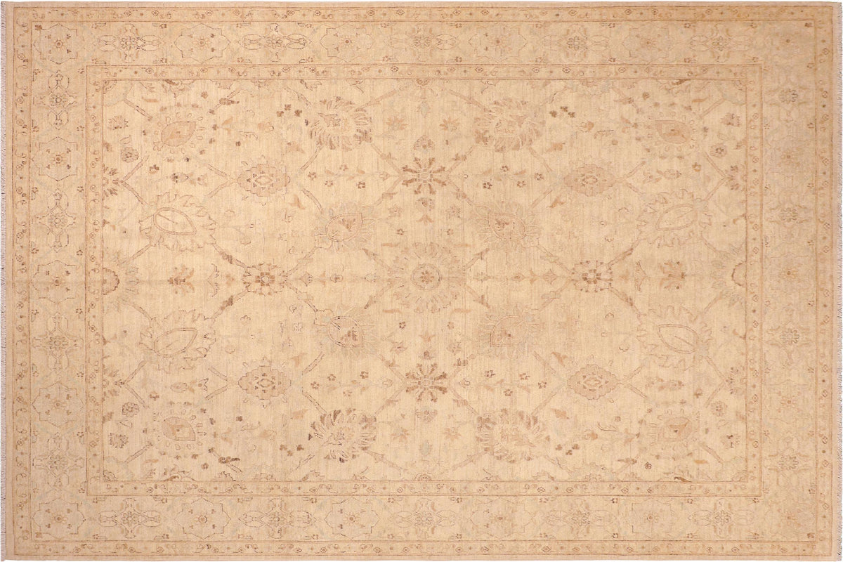 handmade Traditional Kafkaz Beige Blue Hand Knotted RECTANGLE 100% WOOL area rug 8x10