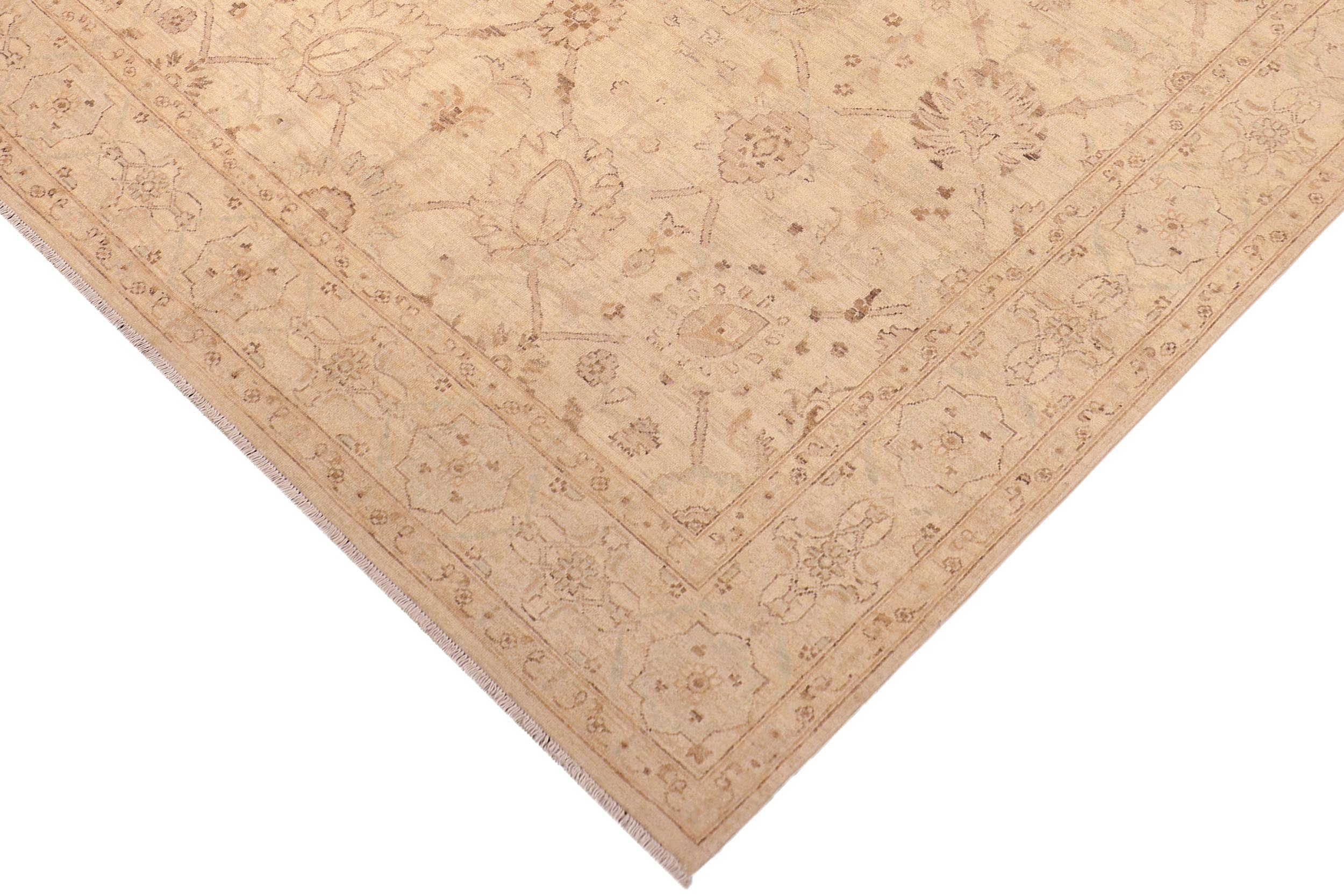 handmade Traditional Kafkaz Beige Blue Hand Knotted RECTANGLE 100% WOOL area rug 8x10