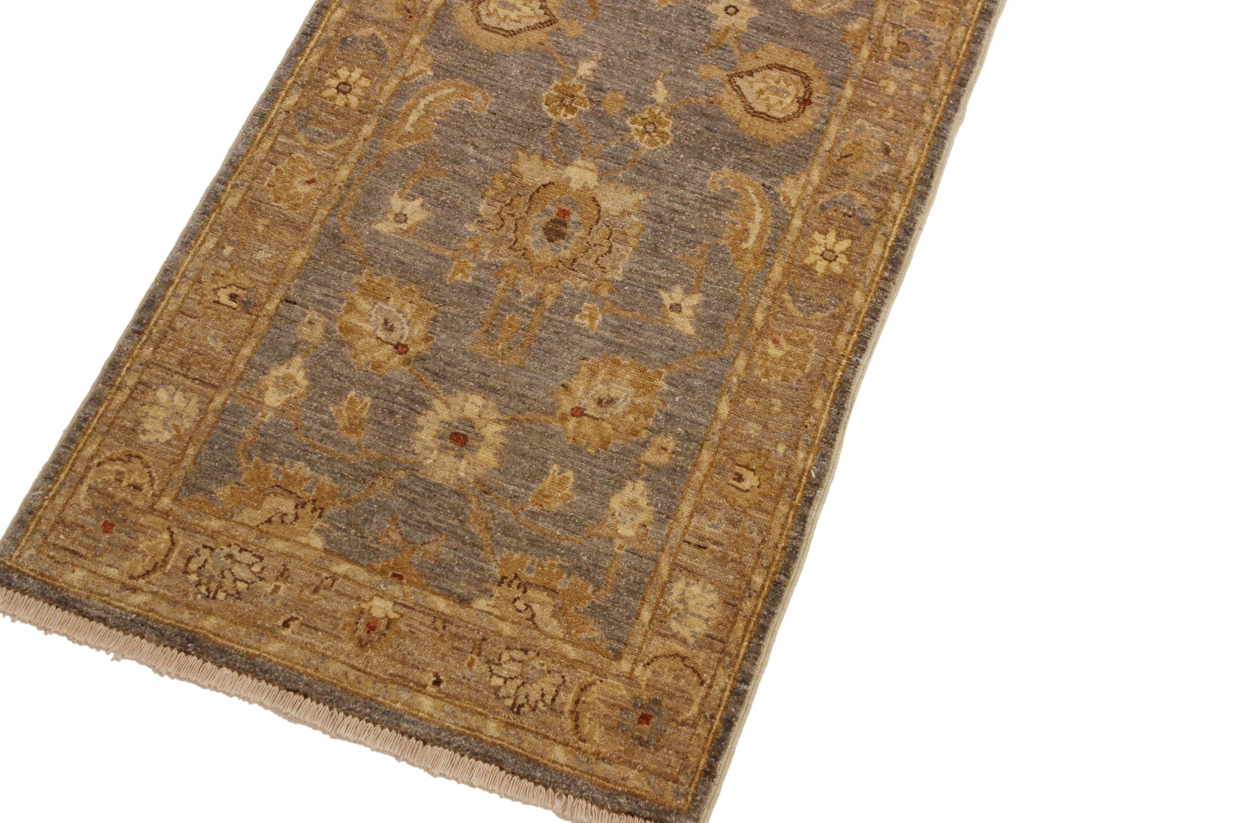 handmade Traditional Kafkaz Gray Lt. Brown Hand Knotted RUNNER 100% WOOL area rug 3' x 11'