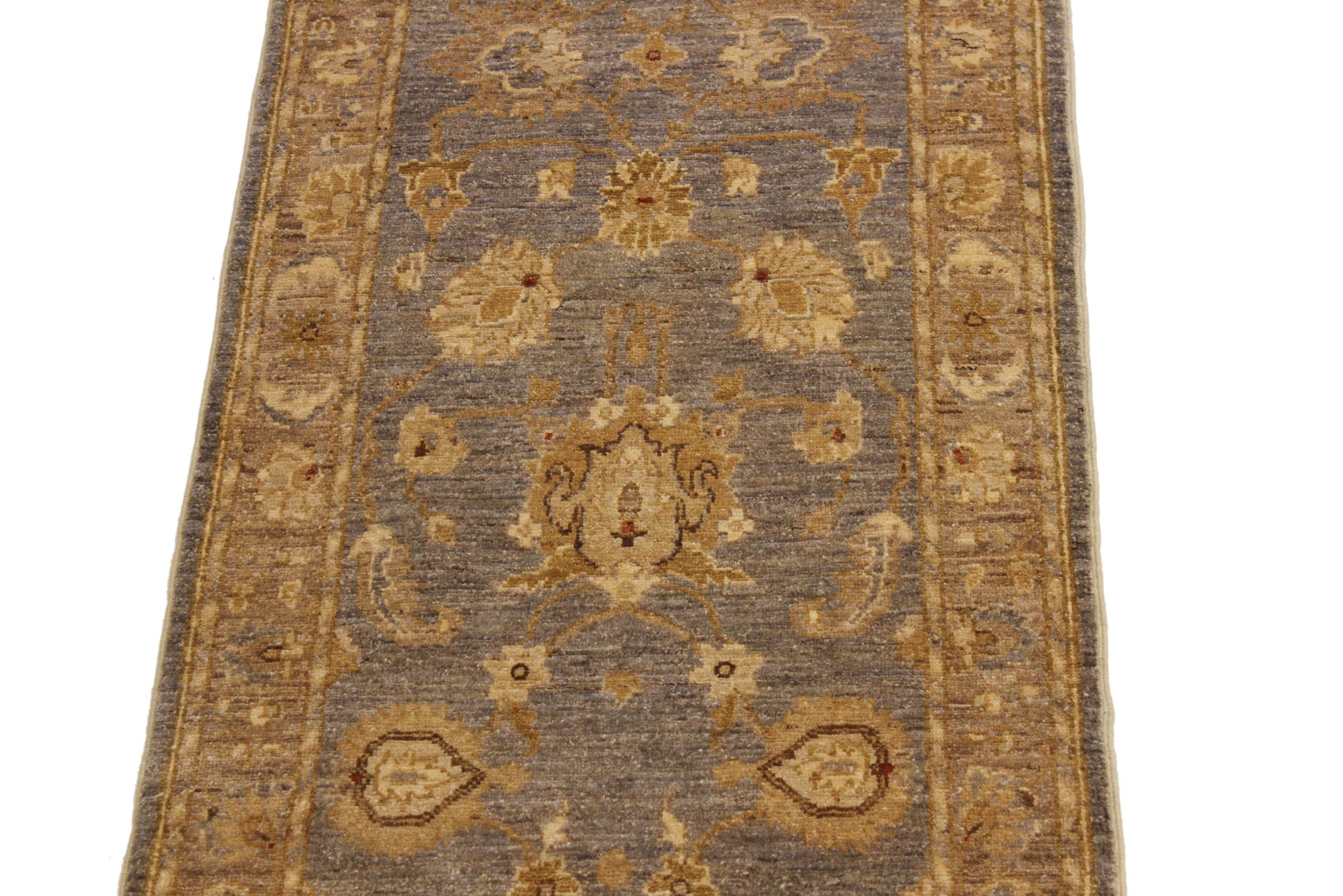 handmade Traditional Kafkaz Gray Lt. Brown Hand Knotted RUNNER 100% WOOL area rug 3' x 11'