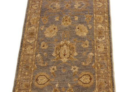 handmade Traditional Kafkaz Gray Lt. Brown Hand Knotted RUNNER 100% WOOL area rug 3' x 11'