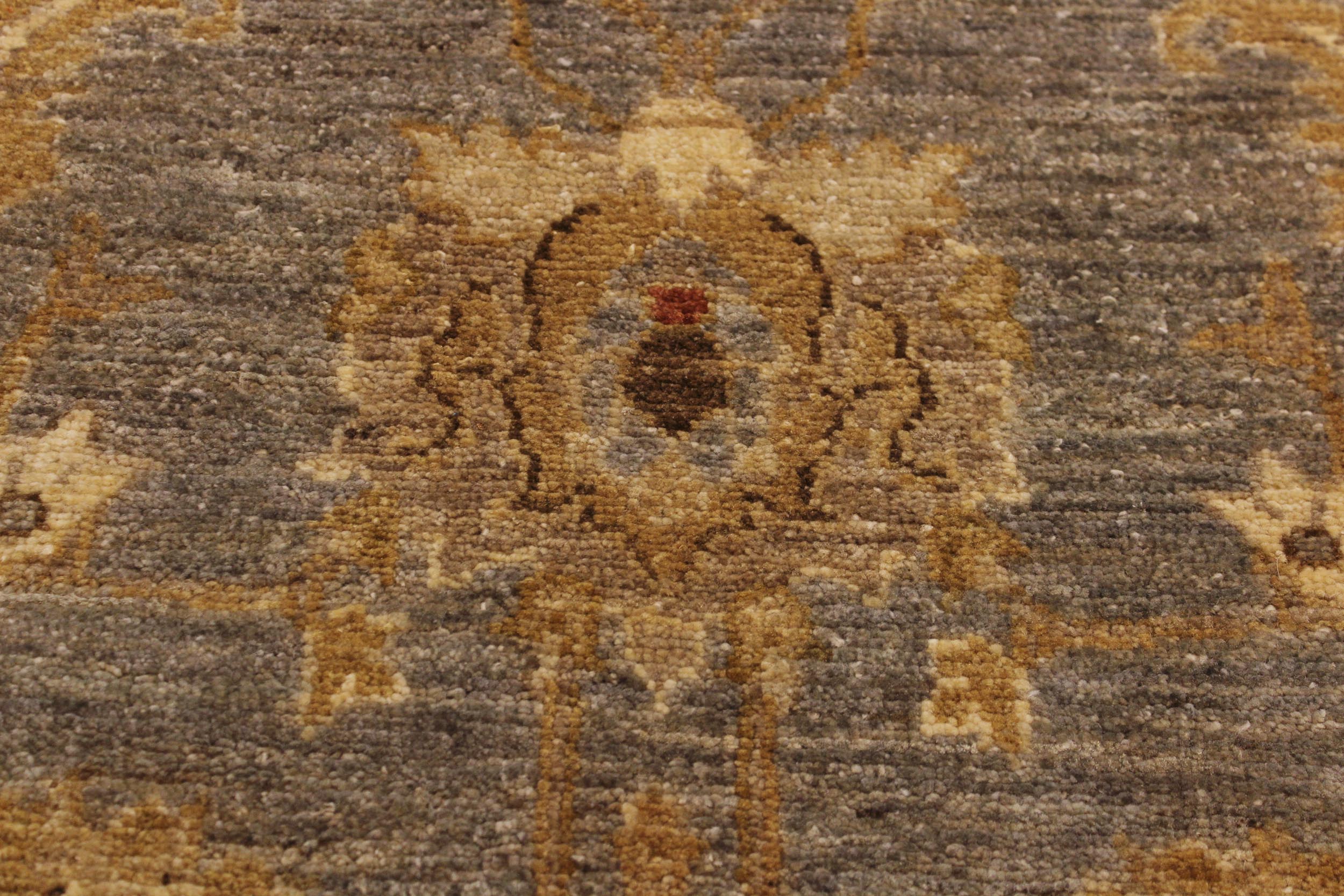 handmade Traditional Kafkaz Gray Lt. Brown Hand Knotted RUNNER 100% WOOL area rug 3' x 11'