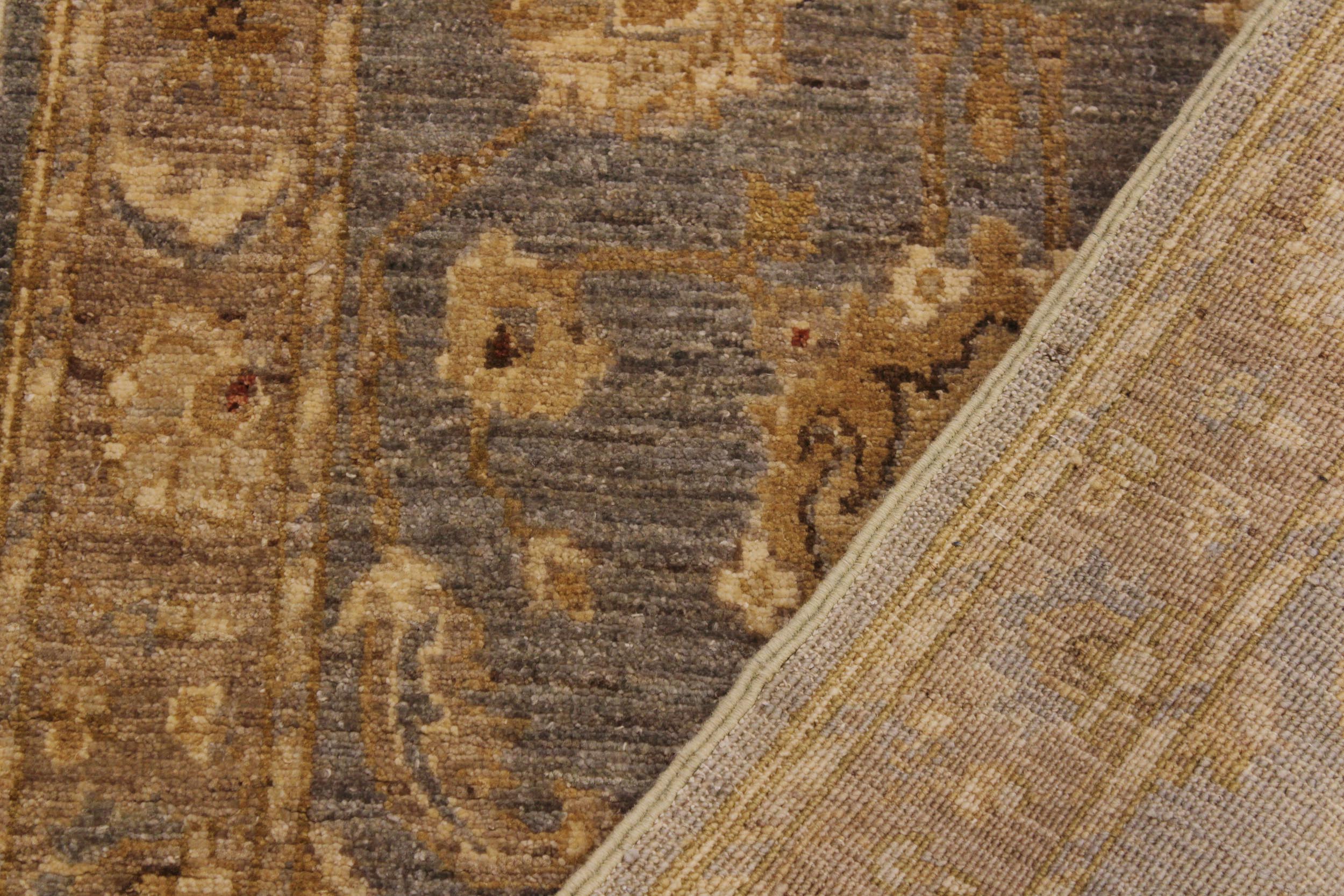 handmade Traditional Kafkaz Gray Lt. Brown Hand Knotted RUNNER 100% WOOL area rug 3' x 11'