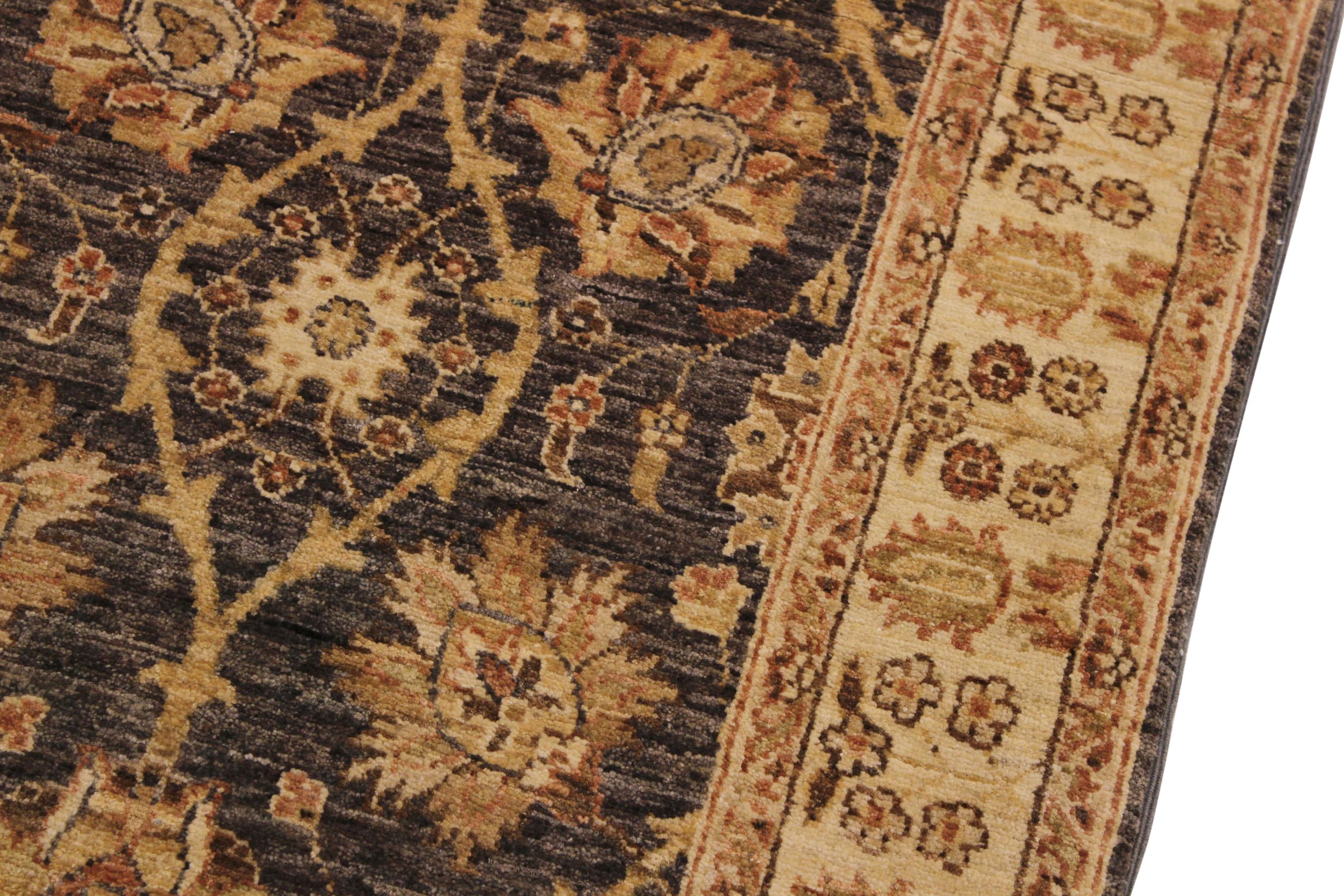 handmade Transitional Kafkaz Gray Ivory Hand Knotted RUNNER 100% WOOL area rug 3' x 25'