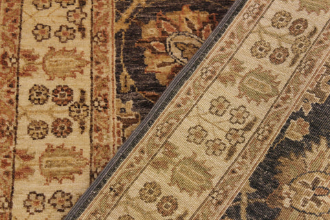 handmade Transitional Kafkaz Gray Ivory Hand Knotted RUNNER 100% WOOL area rug 3' x 25'