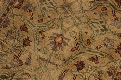 handmade Transitional Kafkaz Tan Gray Hand Knotted RUNNER 100% WOOL area rug 3' x 6'