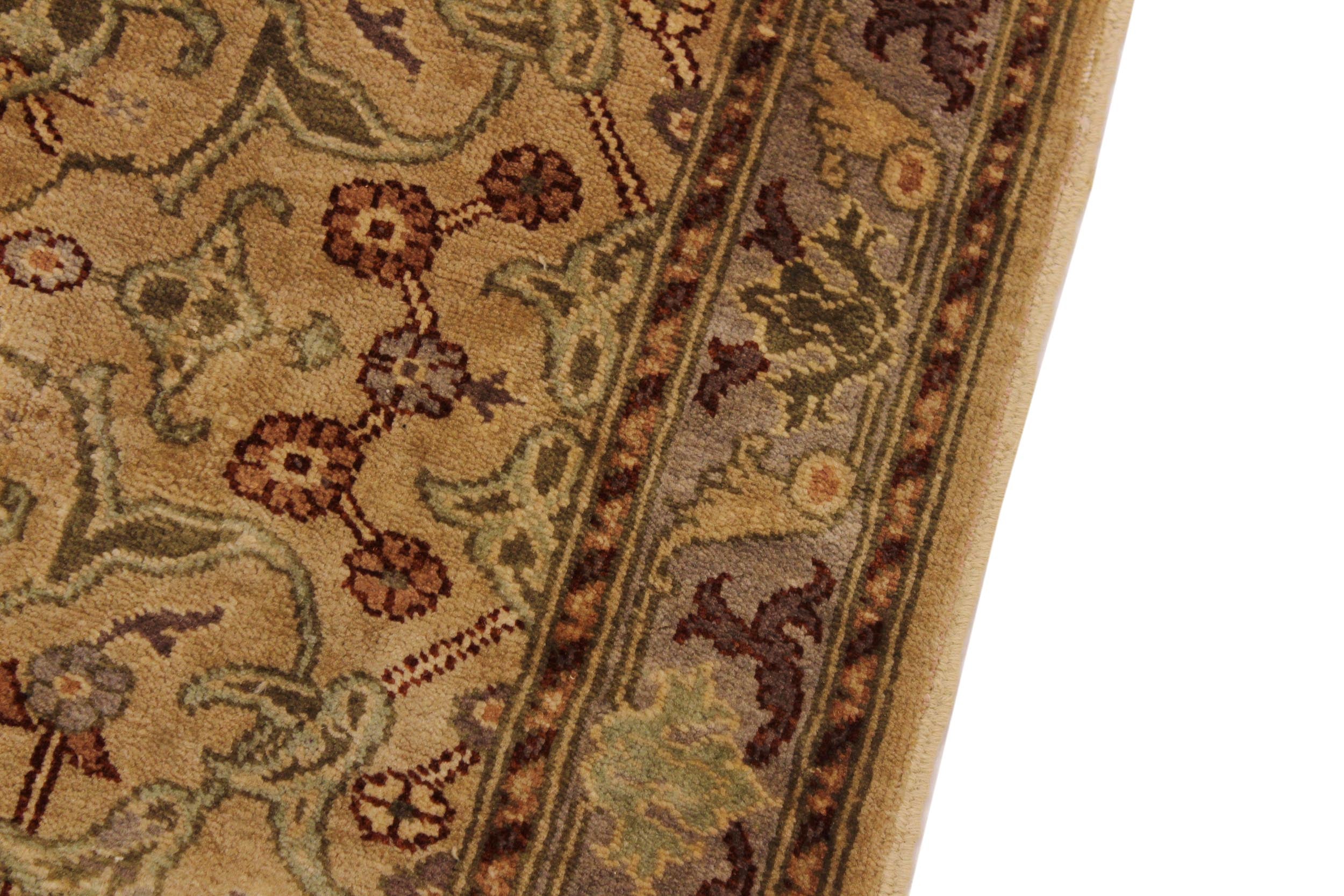 handmade Transitional Kafkaz Tan Gray Hand Knotted RUNNER 100% WOOL area rug 3' x 6'