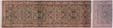 Abassi Afsha Heritage Stasia Green/Beige Wool Runner - 2'8'' x 13'3''